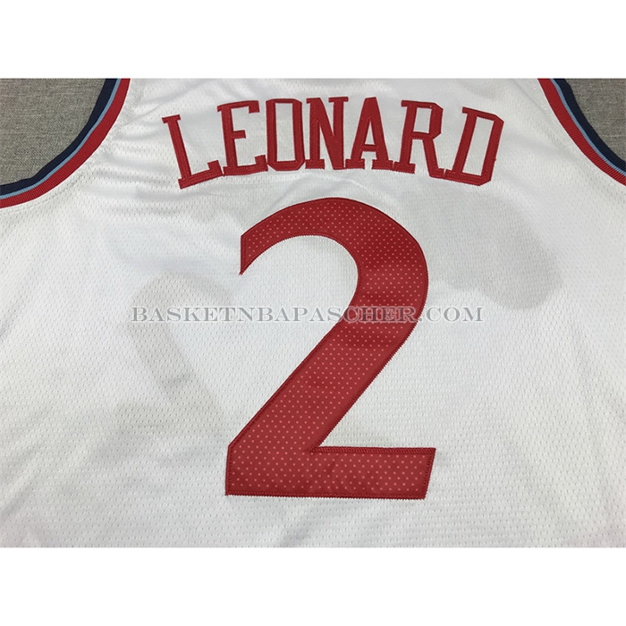 Maillot Los Angeles Clippers Kawhi Leonard NO 2 Association 2024-25 Blanc